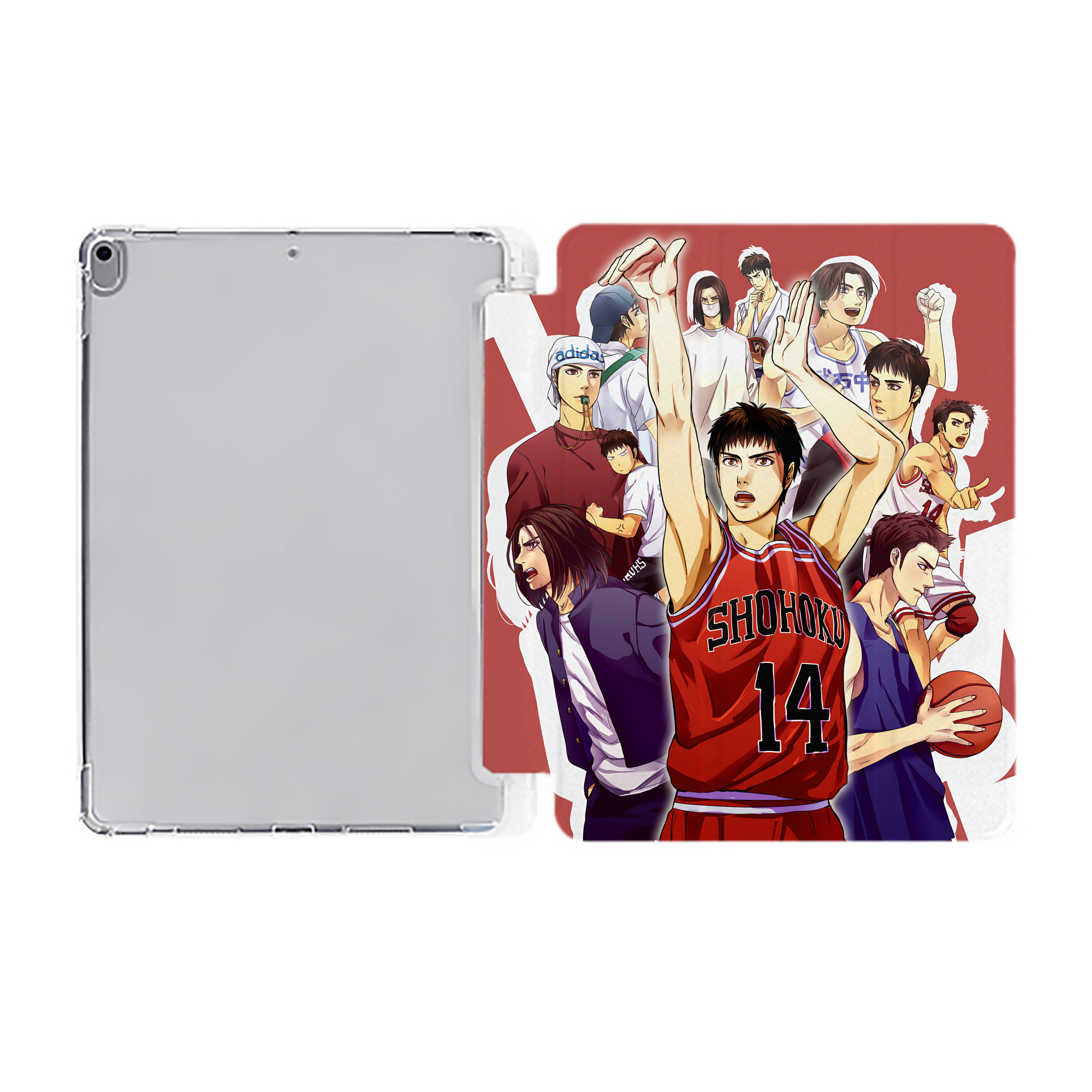 （画像用） SLAM DUNK／スラムダンク IPad ケース ペン収納付き 三つ折りスタンド PUレザー×シリコン 対応機種9.5/10.5/10.9インチ